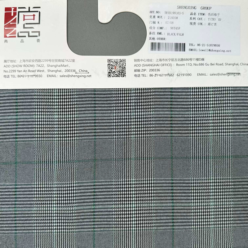 Poly Spandex Check Fabric
