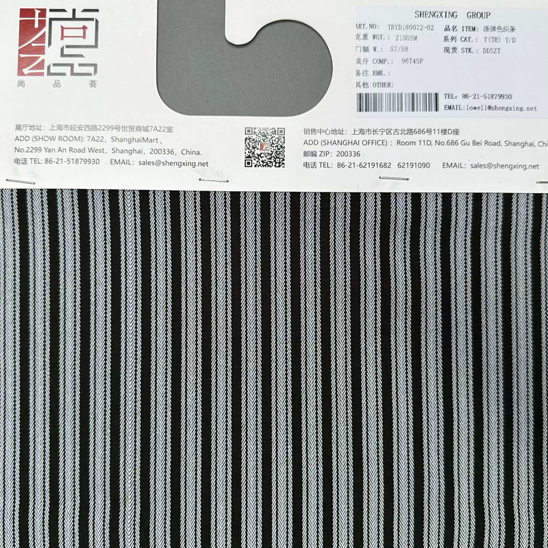 Poly Spandex Stripe Fabric